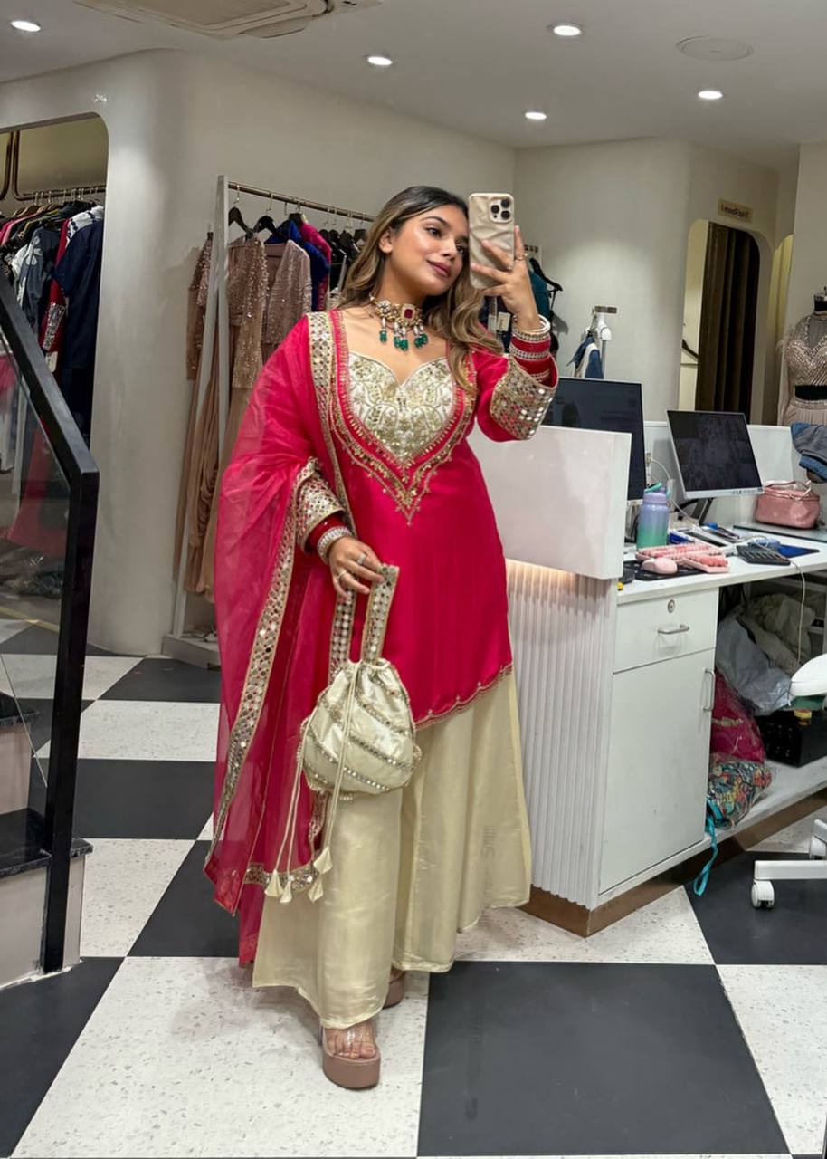 Launching New Designer Party Wear Look Top , Plazzo and Dupatta