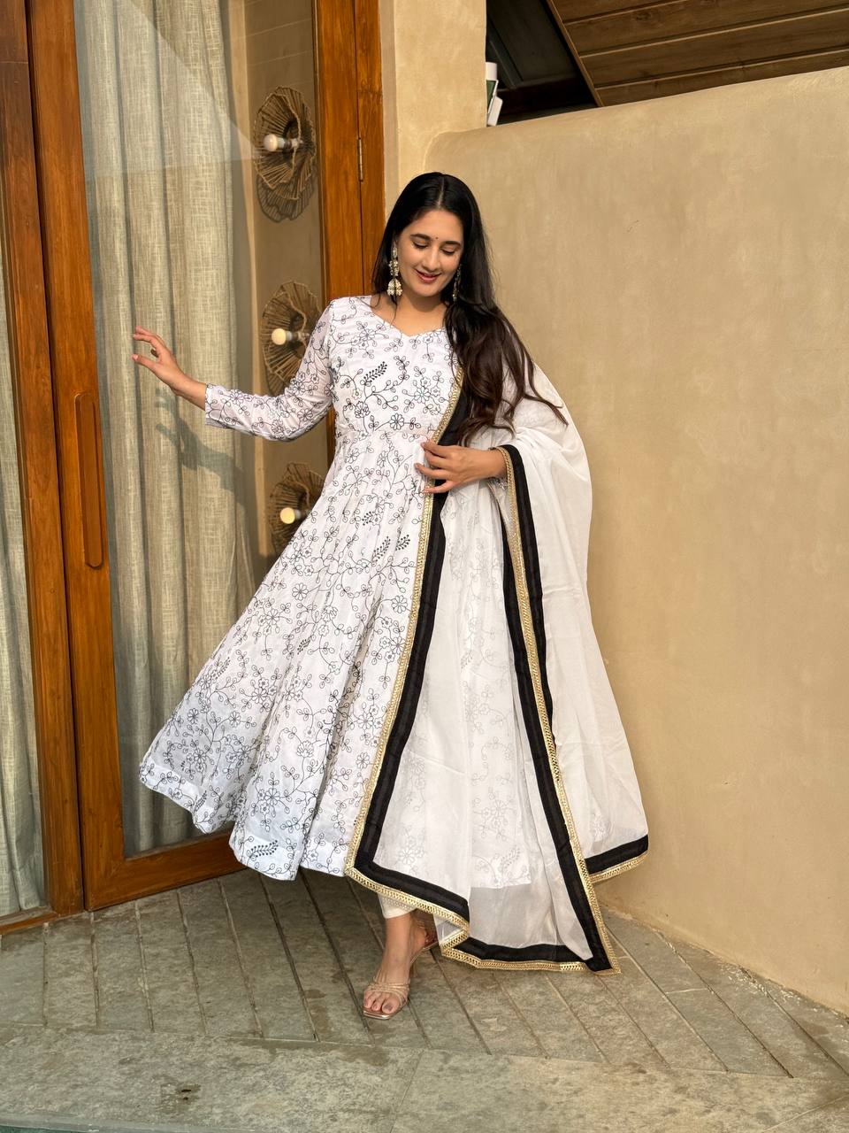Royal Vichitra Silk Sequence Anarkali Set