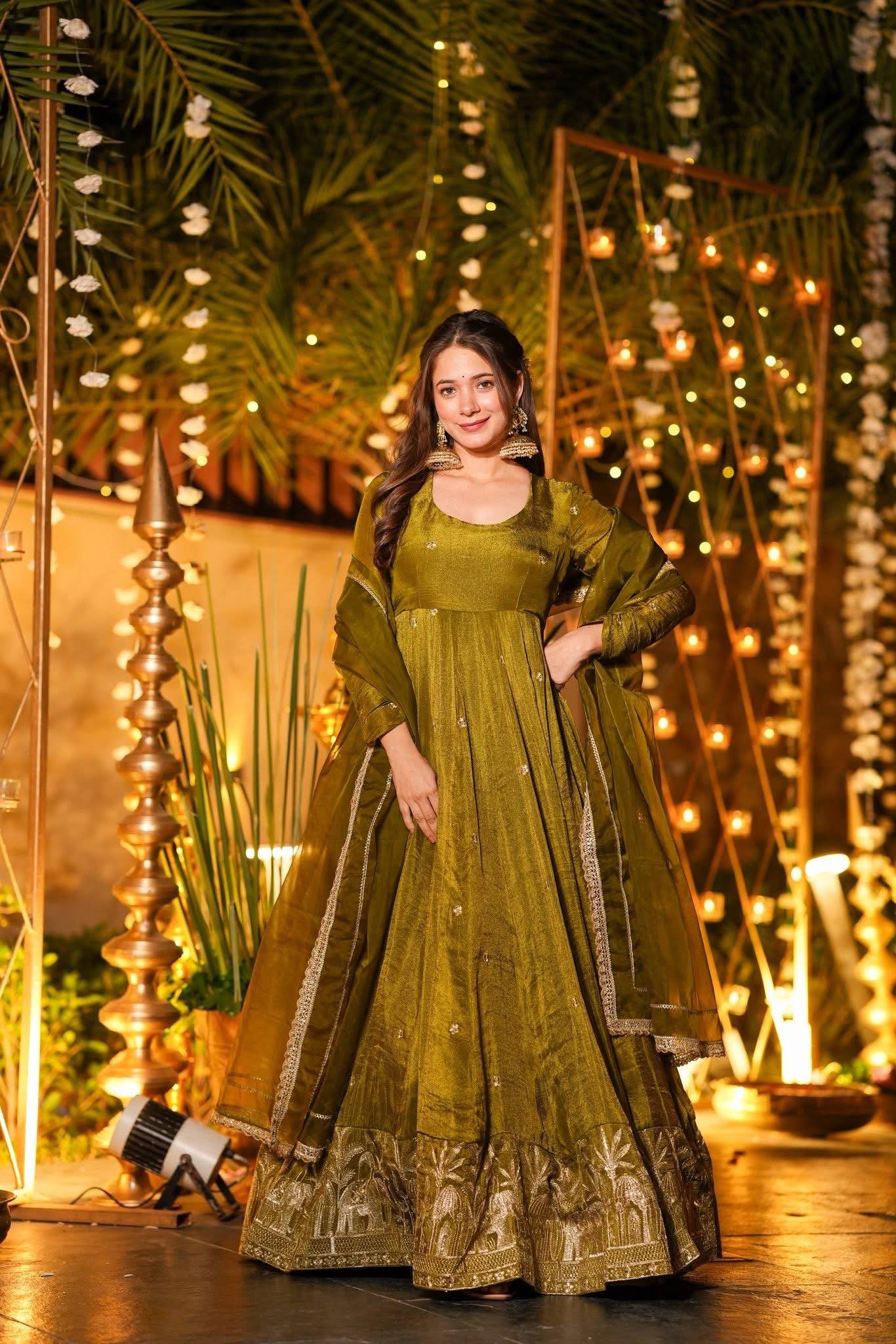 Mehira Olive Royal Anarkali