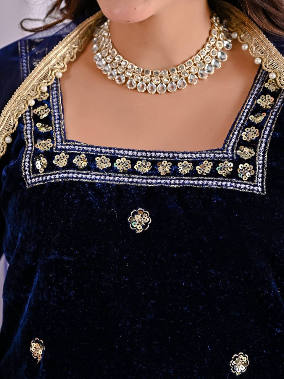 Neelam Luxe Velvet Party Wear Ensemble